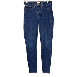 J Crew Jeans Womens 28T Tall Blue 9" High-Rise Toothpick Dark Wash Skinny Denim